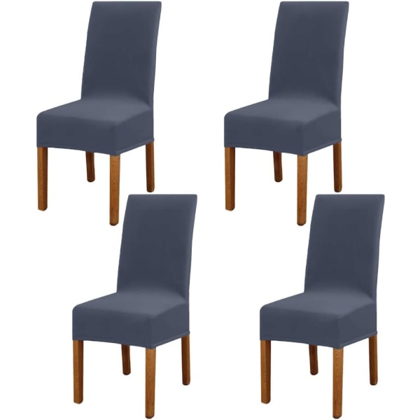4 stk. Elastisk moderne stoltrekk, avtagbart vaskbart stretch D