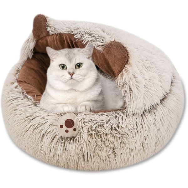 Pet Cave Bed, Cat Nest med avtagbar vaskbar indre pute, So