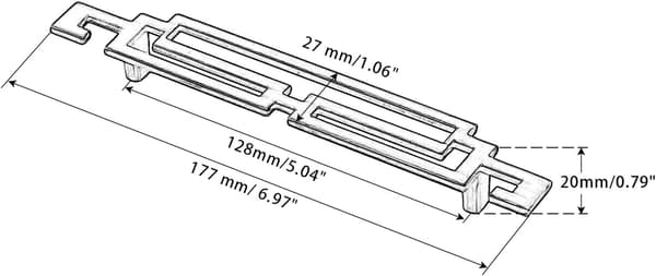 Sæt med 2 Dørgreb, 128mm Skabgreb, Europæisk Stil Cupb