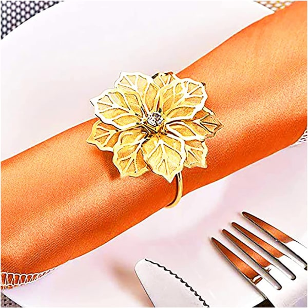 Servietringe og -holdere, 12 stk. Metal Servietring Serviet Loo