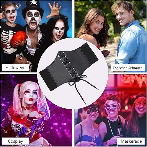 Waspie snøre-bælte til kvinder elastisk korset til Halloween-fest