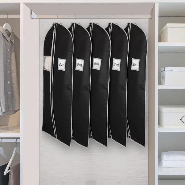 Kostymväska, Set med 5 plaggväskor för hängande kläder, Kostymväskor (100*60cm)