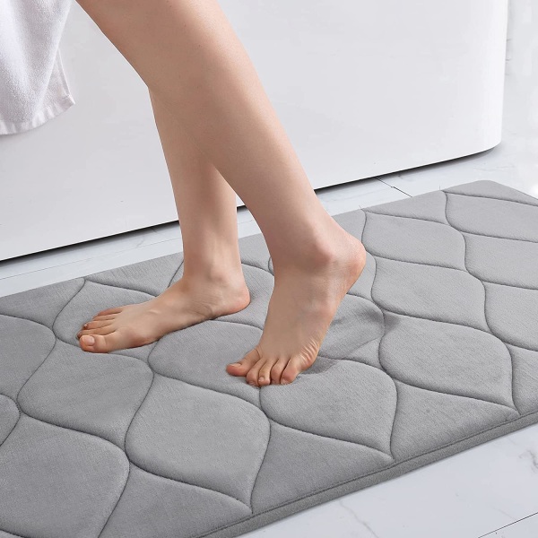 Badeværelsesmåtter i memory foam, ultra bløde & skridsikre bademåtter, vand