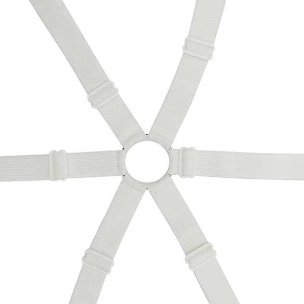 Justerbare elastiske monterede lagenstropper (3-vejs hvid), kryds