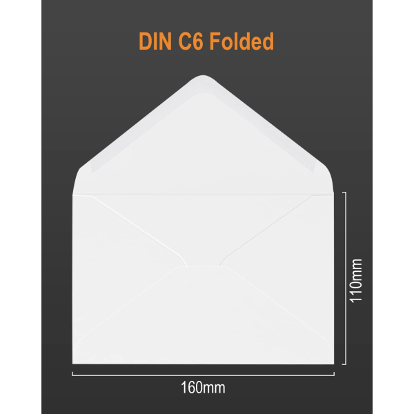 100 pakke konvolutter - C6-størrelse - 4,5" x 6,4" - 130gsm - For Greeti