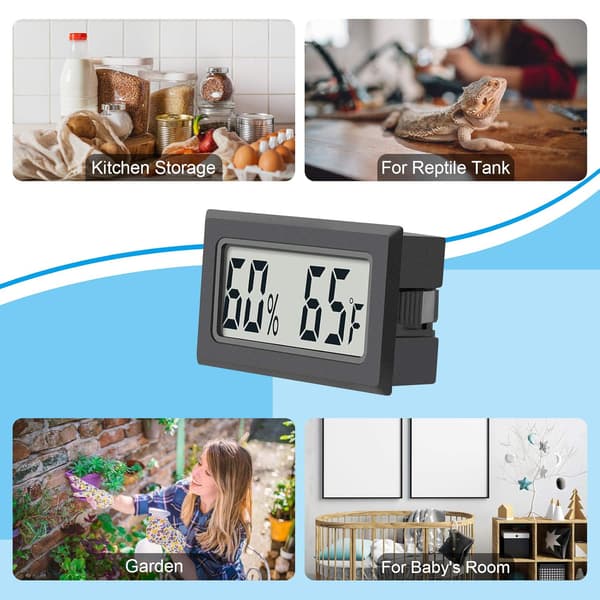 Reptiltermometer 4-pack Mini Hygrometer Inomhus Hygr