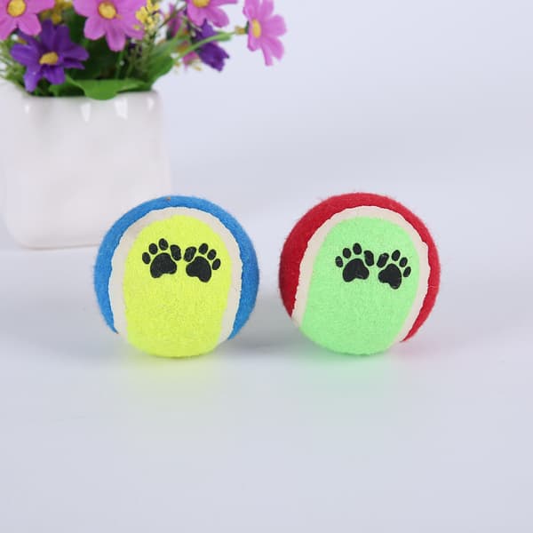 Koiran tennispallo, 2 tennispalloa, satunnainen väri, halkaisija 6,5 cm