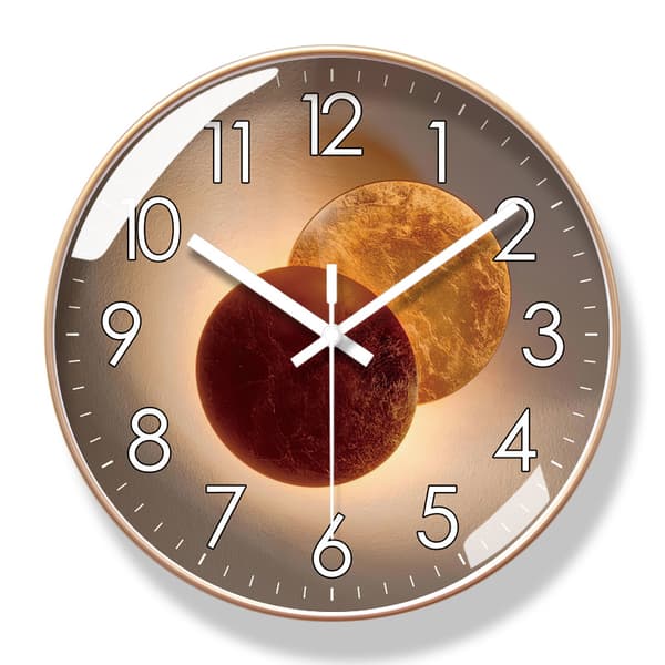 30 cm Väggklocka Modern Design Tyst, Väggklocka för Sovrum Kök Vardagsrum, Digital Klocka för Kontor och Café