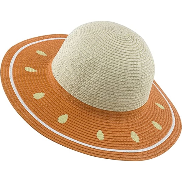 Orange-Girls stråhatter, Sommersolhatt for barn til strandreiser Hei 0076 |  Fyndiq