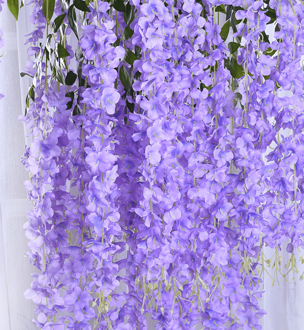 12 krypterede og forlængede wisteria-simulerede stokblomster