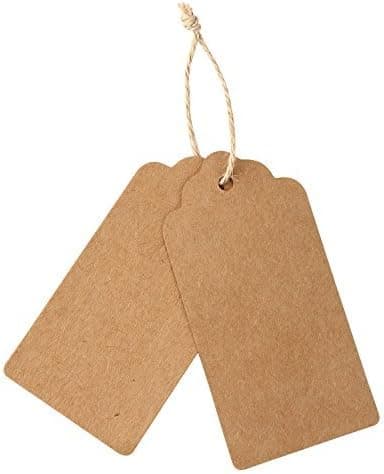 Presentlappar, 200 st kraftpapper bröllopspresenter, bruna rec