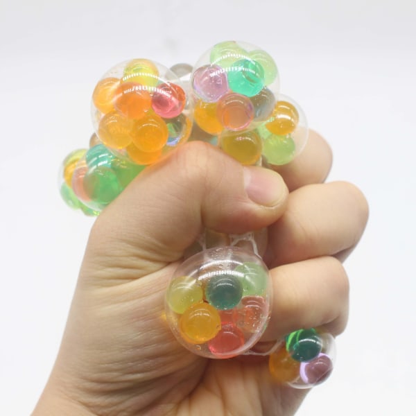 1 paket färgglada kristalldruvbollar mot stressleksaker (slumpmässig färg