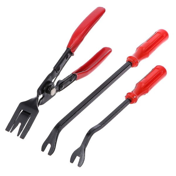 3pcs Steel Car Door Panel Clips Pliers Repair Tool Kit Disassembl