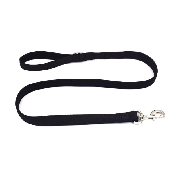 (black)Dog Training Leash, Neoprene Padded Handle and Metal Hook