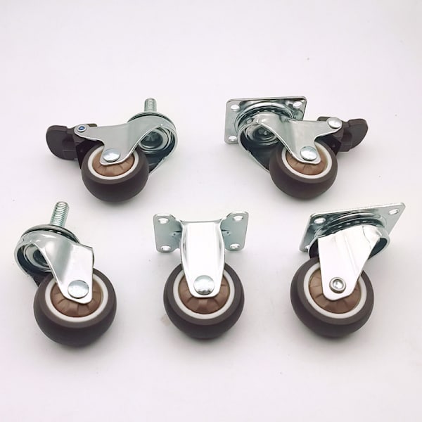 Heavy Duty Castor Wheels + Skruer - 25mm op til 40KG - Pakke med 1