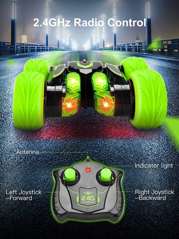Fjärrstyrd bil, 360° rotationslastbil stuntbil, 4WD terrängbil