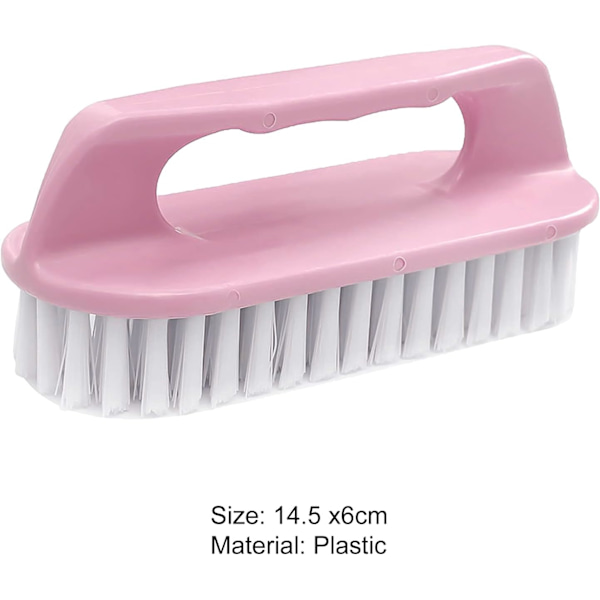 (Rosa) Plastskrubborste Säng Tvättstädning Borste Grepp Vibr