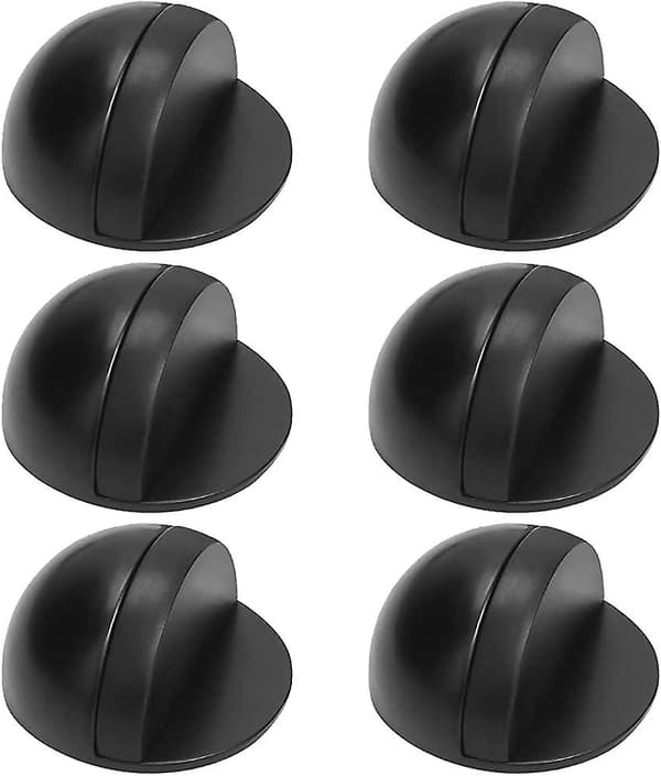 6 stk. rustfrit gulv dørstopper, rustfrit stål dørstopper