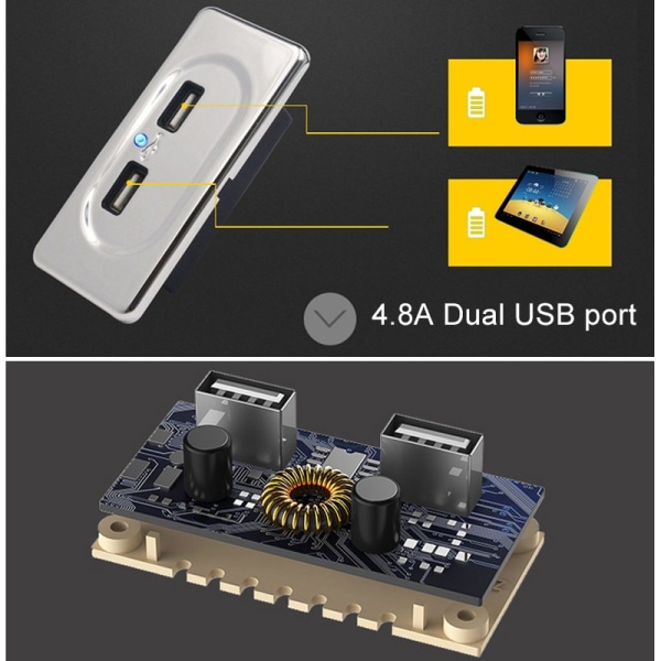 Camper Modifikation Oplader DC5V/3.1A 12V Dual USB Porte Cha