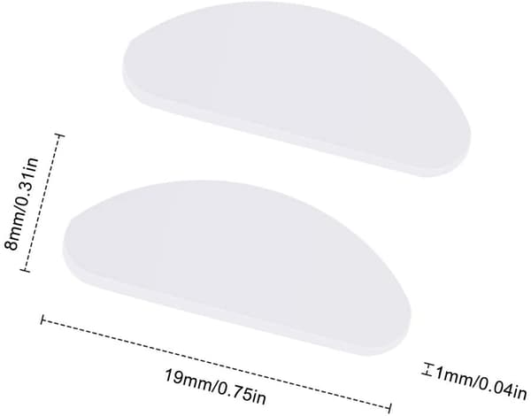 20 par 1 mm halkfria silikonnäskuddar självhäftande näskuddar för