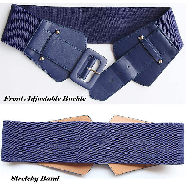 Kvinders strækbare bælter til kjoler, jumpsuit, frakke, vintage elastisk