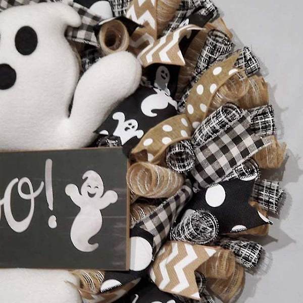 Spøgelsesvægophæng Krans Dørguirlande Halloween Fest Have Deko