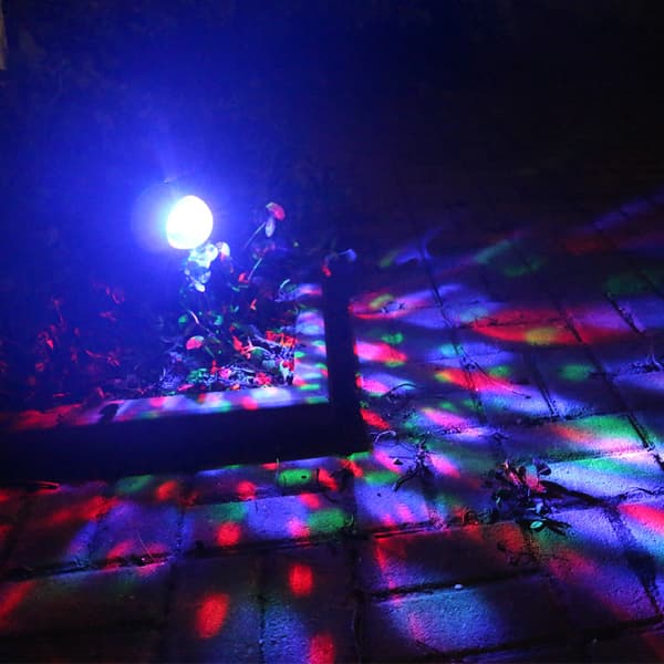 Led solcellslampor Led-projektionslampor Färgglada roterande S