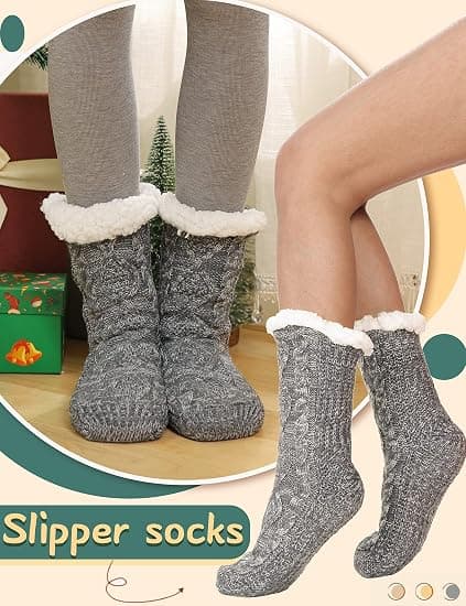 Dams fuzzy tofflor strumpor fluffiga mysiga stuga vinter varm flykt