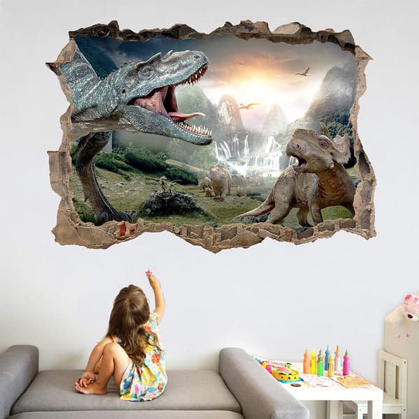 Et stykke 50 × 70CM dinosaur soverom stue dekorasjon wal