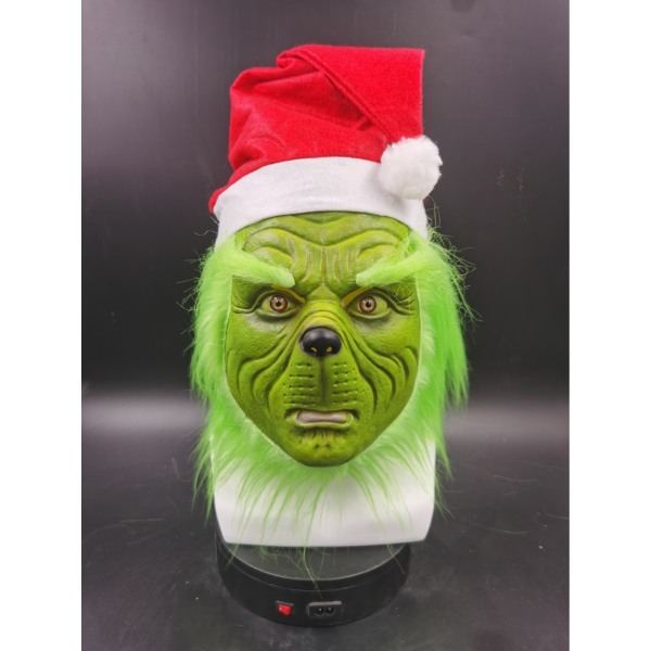 1 stk Grinch Latex Mask Head Cover Halloween Christmas Mask Mo