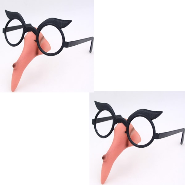 2 stk Halloween utkledning heksenese ramme sett heks briller M