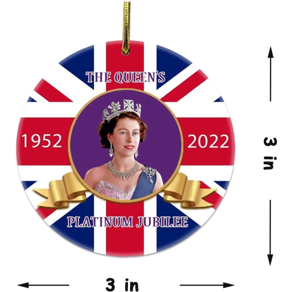 Dronning Elizabeth II Platinum Jubilee 70 Commemorative Ornamen