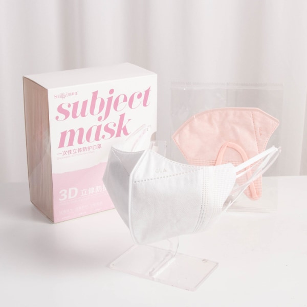 Boxad andningsmask Engångsbruk Solid färg, högt färgvärde, m
