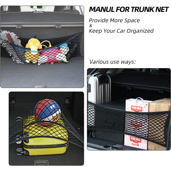 Automotive Cargo Nets for SUV Trunk Net Organizer for Car， Stret b9ac