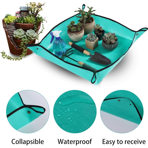 Kasvien istutusmatto, vedenpitävä kokoontaitettava PE puutarhamatto sisäkäyttöön Se