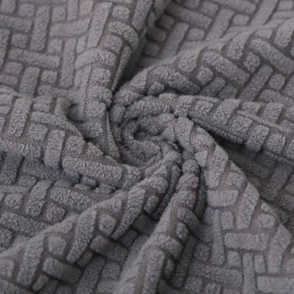 Pitkä ruudullinen jacquard-keskituolinpäällinen yksivärinen joustava