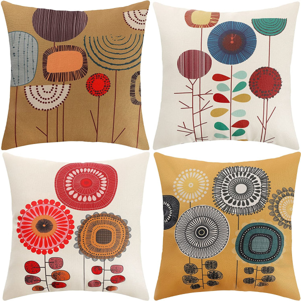 Cushion Cover, Cushion Cover 45x45 Pillowcase Set of 4 Decorativ