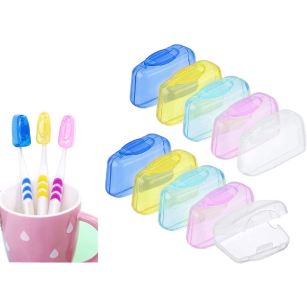 10 Pcs Toothbrush Covers，Portable Travel Toothbrush Head Cover f