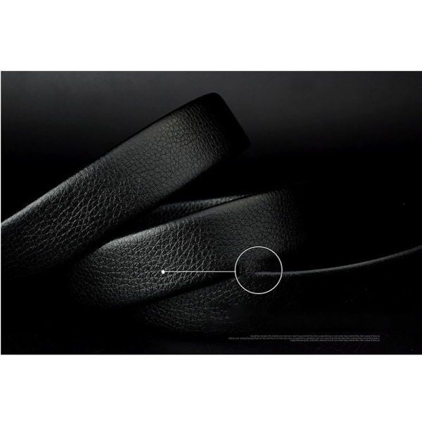 Et svart firkantet herrebelte skralle automatisk belte for menn 35mm wi