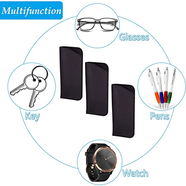 Set med 3 Cortex mjuka glasögonfodral