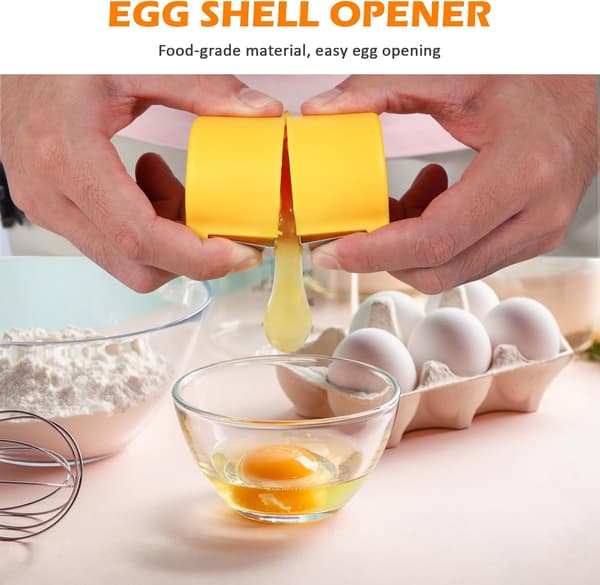 5 stk Eggeskallåpner, Eggeskallknuser for Egg, Rustfritt Stål Egg Skreller, Håndholdt Egg Separator Verktøy, Rask Egg Cra