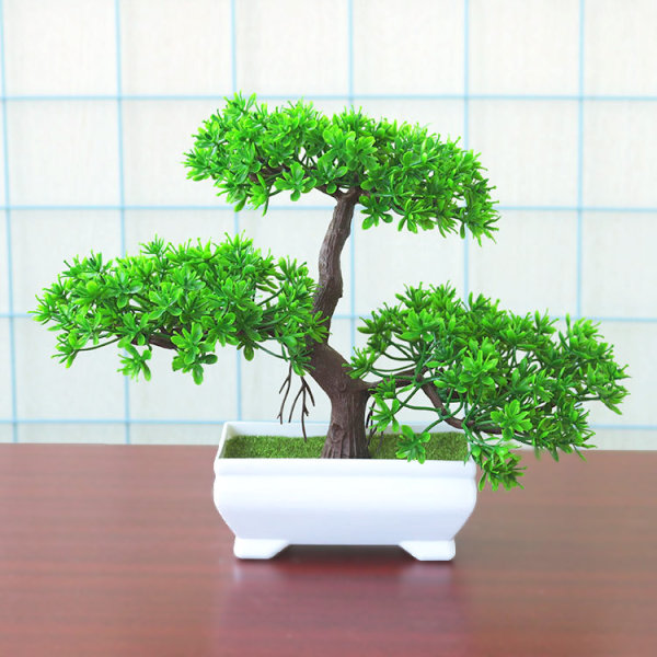 Keinotekoinen Bonsai-puu Väärennetty Kasvikoriste Ruukku P