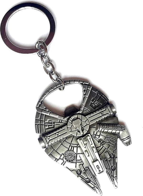 Millenium Falcon Metall Nyckelring Nyckelring Rymdskeppsmodell Ölöppnare