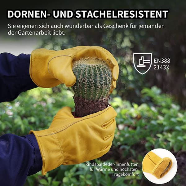 Et par sorte L arbejds handsker, læderhandsker til arbejde, have