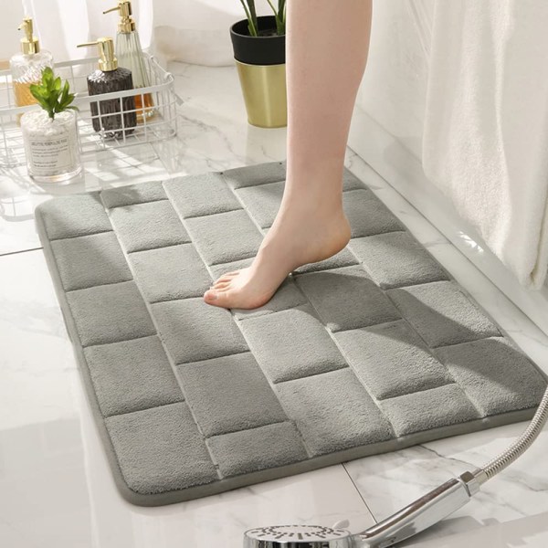 Bademåtte 50 x 80cm Superabsorberende Memory Foam Bademåtte