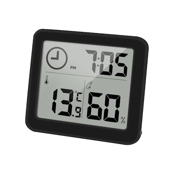 Digitalt termometer/hygrometer 3,2” LCD stor skjerm innendørs