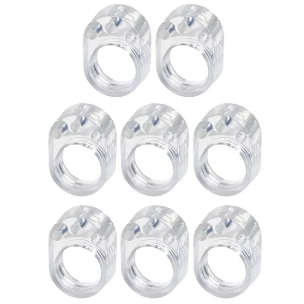 8x Dørstopper for håndtak - Transparent Transparent