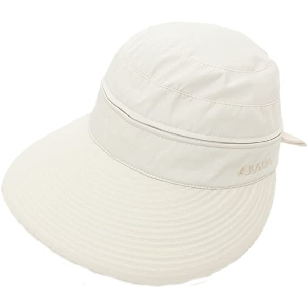 Hvid - Dame Solhat Justerbar Foldbar Visor Cap Bred Bræm