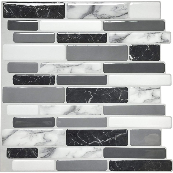 Peel and Stick Wall Tile for Kitchen Backsplash, 12"x12", (10 Ti