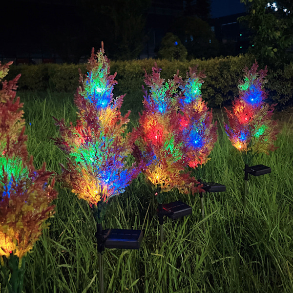2 stk. Solar Cypress Lys Juledekoration Lys Kryds-borde